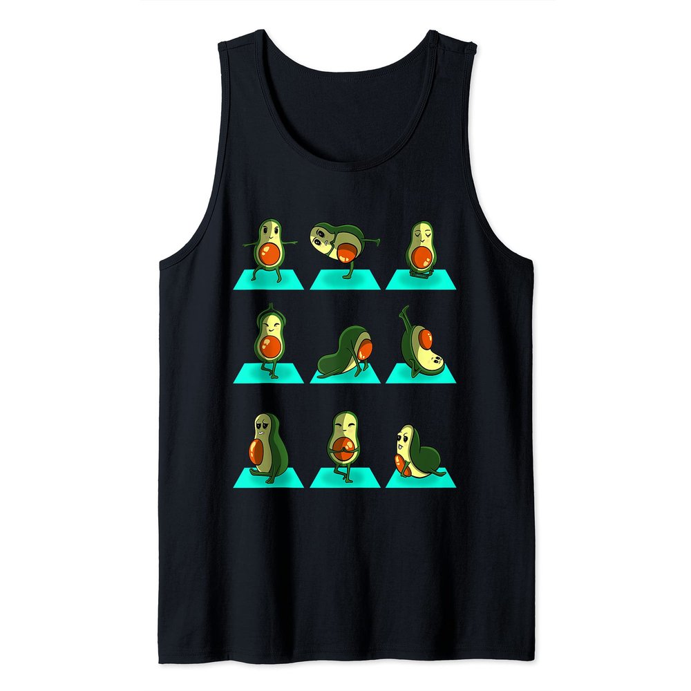 Avocado Yoga Workout Gym Inspiration, Avocado Lovers, Vegan Tank Top