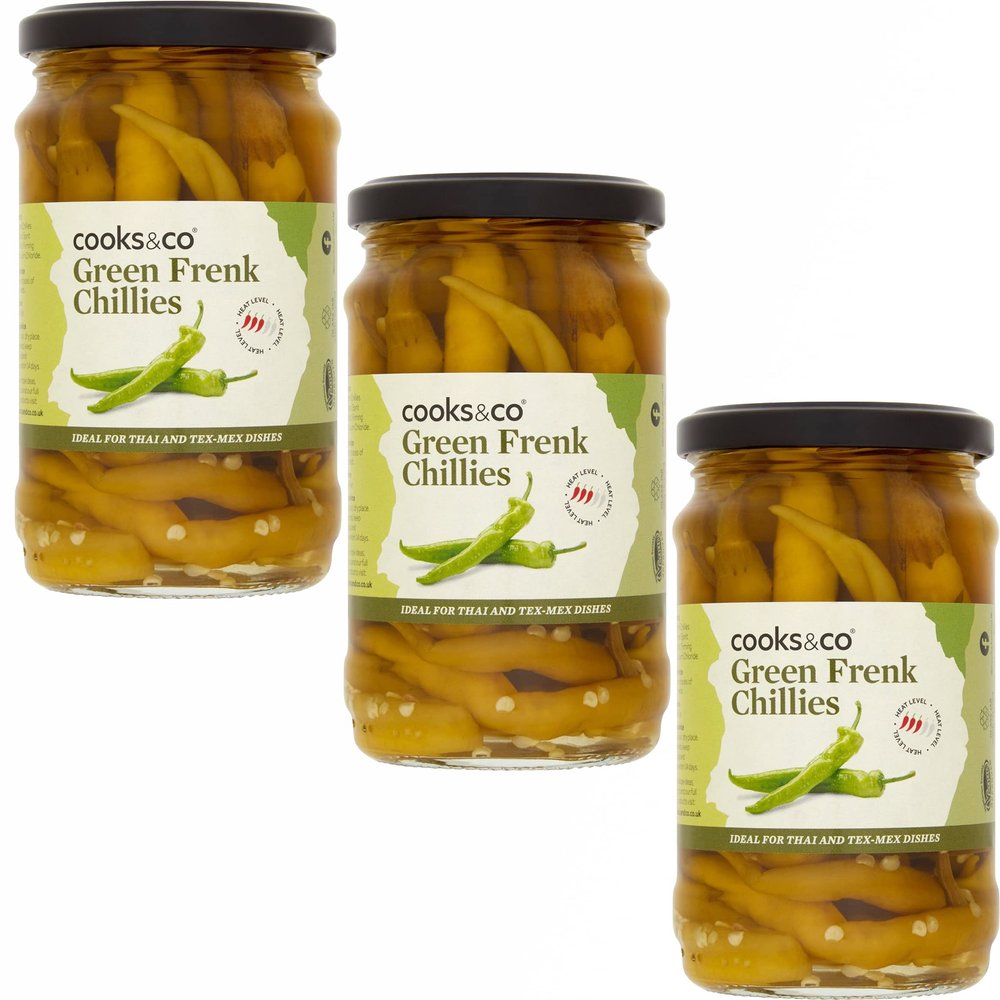 Cooks & Co. Green Frenk Chillies 300g | Pack of 3