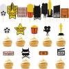 72 Pieces Movie Night Cupcake Toppers Movie Theme Party Picks Movie Party Supplies Decorations for Wedding Birthday Party, 9 Styles view 1