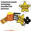 72 Pieces Movie Night Cupcake Toppers Movie Theme Party Picks Movie Party Supplies Decorations for Wedding Birthday Party, 9 Styles view 2