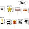 72 Pieces Movie Night Cupcake Toppers Movie Theme Party Picks Movie Party Supplies Decorations for Wedding Birthday Party, 9 Styles view 3