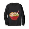 Anime Japanese Dog Ramen Kawaii Ramen Noodle Life Long Sleeve T-Shirt, Adult Unisex, Black, Large view 1