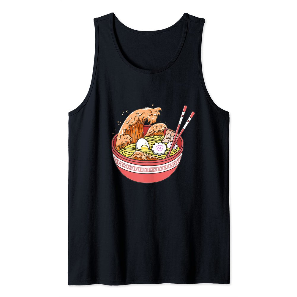Ramen Wave Soup Noodle Ocean Kawaii Tank Top