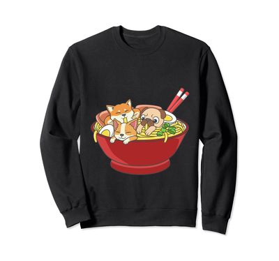 Anime Japanese Dog Ramen Kawaii Ramen Noodle Life Sweatshirt