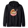 Ramen Wave Soup Noodle Ocean Kawaii Zip Hoodie view 1