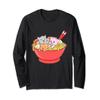 Anime Japanese Cat Ramen Kawaii Ramen Noodle Life Long Sleeve T-Shirt view 1