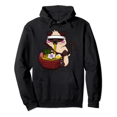 Anime Siamese Ramen Japanese Ramen Life Noodle Pullover Hoodie