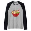 Anime Japanese Corgi Ramen Kawaii Ramen Noodle Life Raglan Baseball Tee view 1