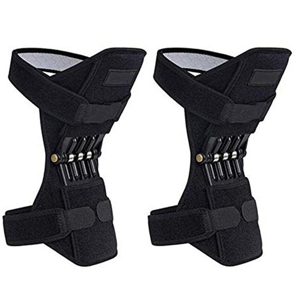 ZWJABYY Knee Brace With Spring,Power Knee Brace Protective Booster Gear With Powerful Rebounds Force For Men/Women Weak Legs,Fitness And Sports(1Pair),3spring