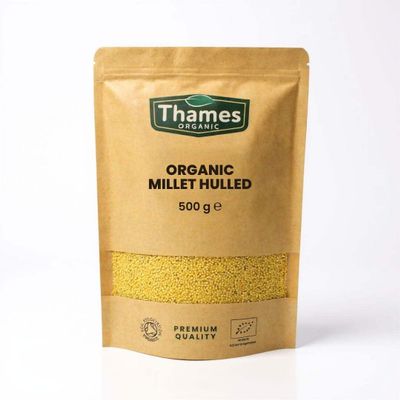 Organic Millet Hulled 500g - Delicious Grain, Certified Organic, Raw, GMO Free, Whole Grain, Vegan, High Fibre - Thames Organic