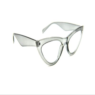 Cat Eye Reading Glasses Stylish Retro 1950,60's Woman's Fashion 5 Colours DX24 (Transparent Grey, 3.0)