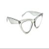 Cat Eye Reading Glasses Stylish Retro 1950,60's Woman's Fashion 5 Colours DX24 (Transparent Grey, 3.0) view 1
