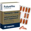 Turmeric+ Gold Supplement  28 Turmeric Capsules High Strength  Curcumin Capsule Patented Meriva Formulation with Vitamins C & D  Tablets for Bones, Joints & Muscles by FutureYou Cambridge. view 1