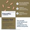 Turmeric+ Gold Supplement  28 Turmeric Capsules High Strength  Curcumin Capsule Patented Meriva Formulation with Vitamins C & D  Tablets for Bones, Joints & Muscles by FutureYou Cambridge. view 2