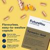 Turmeric+ Gold Supplement  28 Turmeric Capsules High Strength  Curcumin Capsule Patented Meriva Formulation with Vitamins C & D  Tablets for Bones, Joints & Muscles by FutureYou Cambridge. view 3
