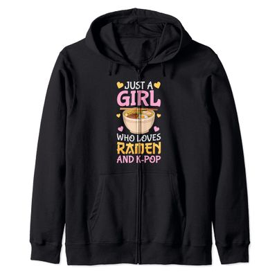 K-Pop Ramen Japanese Noodles Bowl Kpop Gift Zip Hoodie