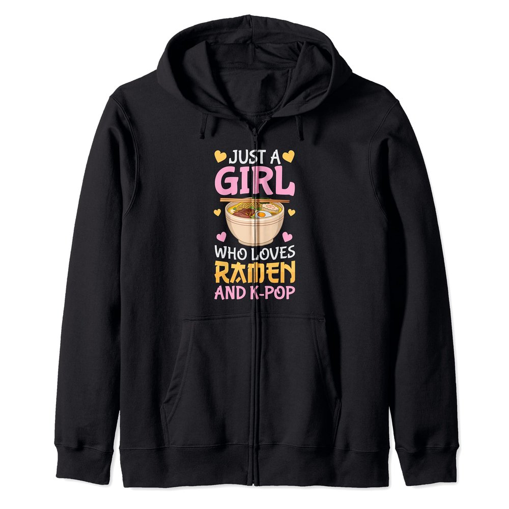 K-Pop Ramen Japanese Noodles Bowl Kpop Gift Zip Hoodie