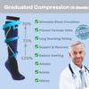 Keskale Compression Socks for Men & Women 20-30 mmHg Knee High -Best Support for Medical, Athletic, Sports, Travel (1/2Pairs), 2pairs-white,blue, Large-X-Large view 4