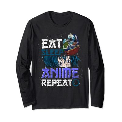 Otaku Kawaii Japanese Ramen Noodles Waves Manga Foodie Anime Long Sleeve T-Shirt