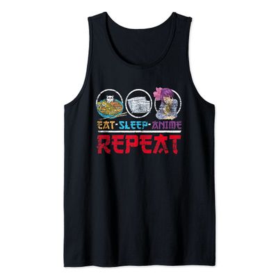 Otaku Ramen Noodles Kawaii Japanese Manga Panda Bear Anime Tank Top