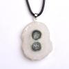 1pc Natural Stones Flower Pendant Crystal Cluster Agate Cornucopia Slice Pendant Original Ore Necklace Crystal Hole Pendant Gift-Flower Pendant_8-15g view 2