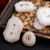 1pc Natural Stones Flower Pendant Crystal Cluster Agate Cornucopia Slice Pendant Original Ore Necklace Crystal Hole Pendant Gift-Flower Pendant_8-15g view 4