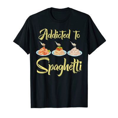 Addicted To Spaghetti Pasta Eat Meatballs Tomato Sauce Tees T-Shirt