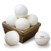 Wool Dryer Balls Premium Reusable Natural Fabric Softener,Tumble Dryer Wool Balls New Zealand, Quiet, Anti Static, Naturally Non-Toxic, Safe Unscented, Shorten Drying Time (White, 6pc) view 2