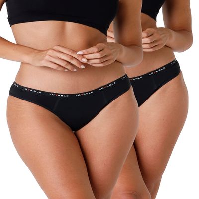 LOVABLE Period Panties Menstrual Cycle Briefs Abundant Flow (Pack of 2) Woman