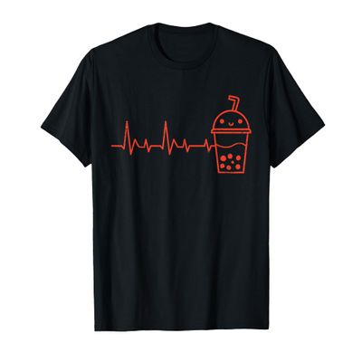 Heartbeat Bubble Tea for a Kawaii Japan Friends Boba Tea T-Shirt