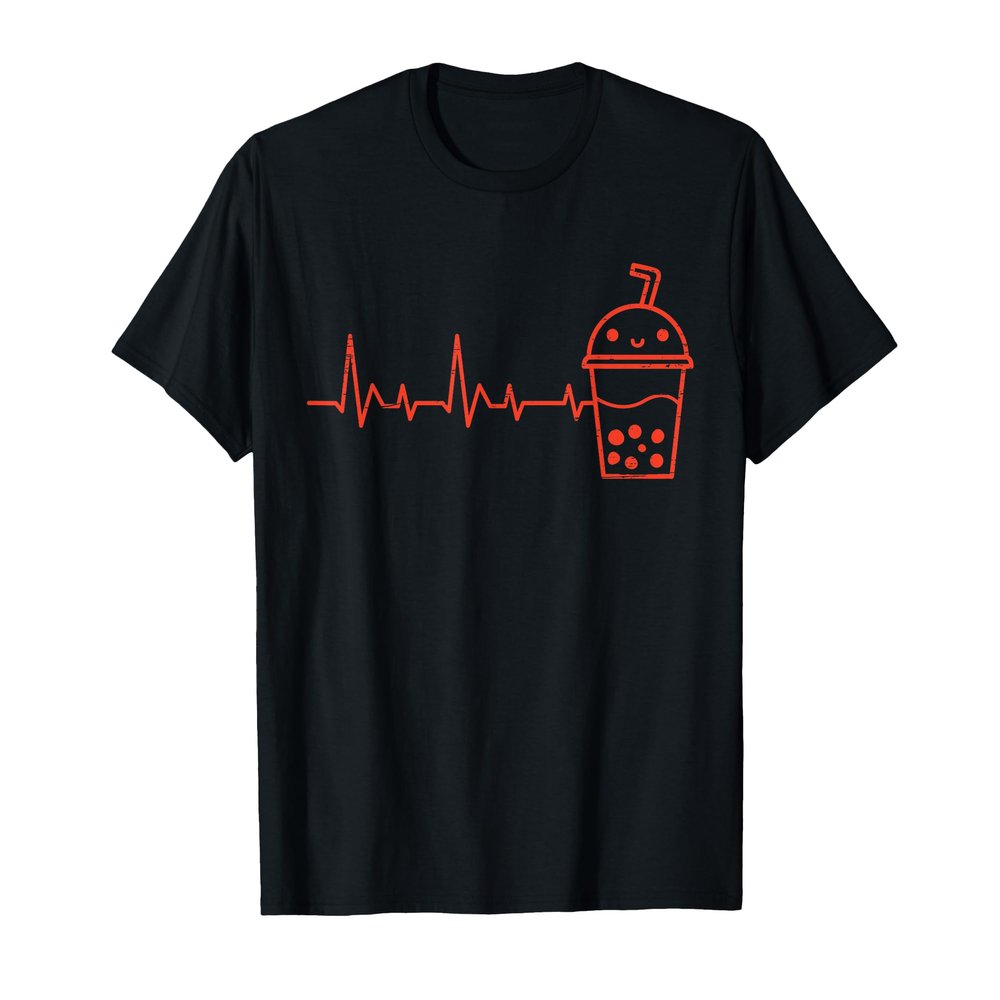 Heartbeat Bubble Tea for a Kawaii Japan Friends Boba Tea T-Shirt