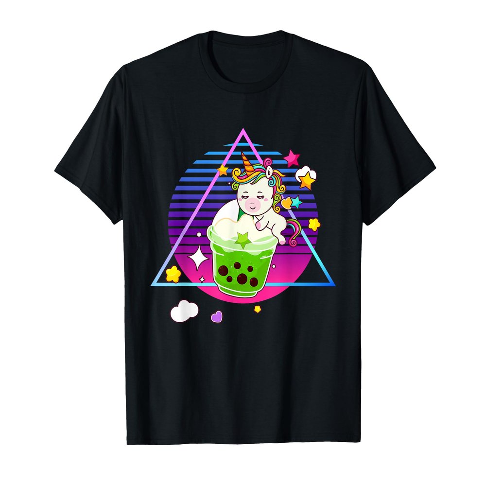 Unicorn Bubble Tea for a Kawaii Japan Friends Boba Tea T-Shirt
