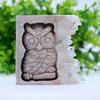Lendiecrystal 1pc Natural Crystal Cluster Owl Skull Quartz Crystal Hand Carved Point Specimen Reiki view 2