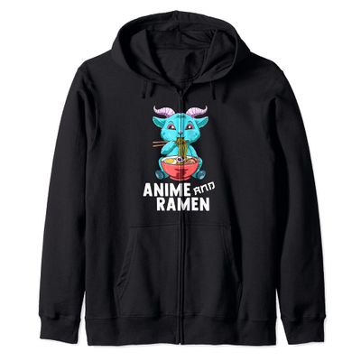 Anime Ramen Noodle Soup Zip Hoodie