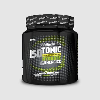 BioTechUSA IsoTonic Drink Powder | High Carb & Electrolyte Blend | with Vitamins | Ideal for Endurance Training | Gluten-Free & Refreshing | 600g | Lemon iced Tea