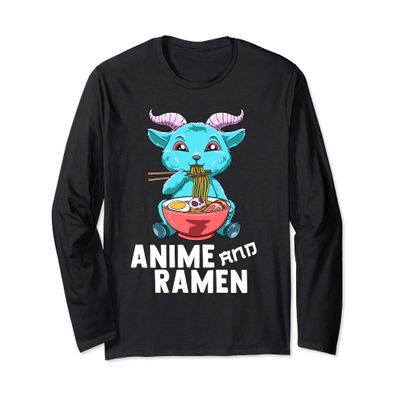 Anime Ramen Noodle Soup Long Sleeve T-Shirt