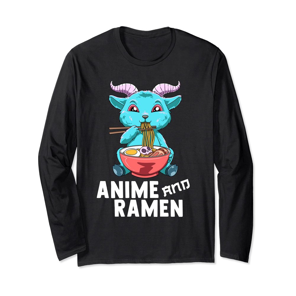 Anime Ramen Noodle Soup Long Sleeve T-Shirt
