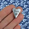 "BDSM Heart Token engraved with ""Slave"", Cast Pewter Pocket Token, Handmade and Polished" view 4