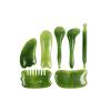 7 Pcs Gua Sha Massage Tool Guasha Gua Sha Board Traditional Scraper Tool for Anti-Aging Natural Stone Aventurine Guasha for Silky Smooth Beautiful Skin view 1