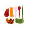 7 Pcs Gua Sha Massage Tool Guasha Gua Sha Board Traditional Scraper Tool for Anti-Aging Natural Stone Aventurine Guasha for Silky Smooth Beautiful Skin view 2