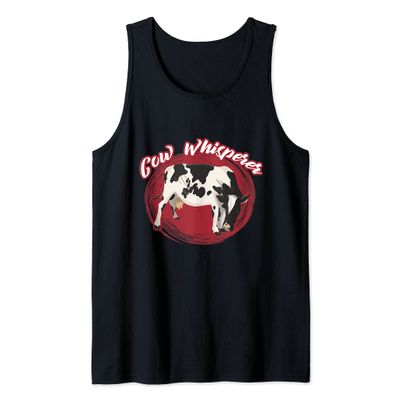 Funny Cow Whisperer Dairy Products Milk Produce Dairy Tank Top