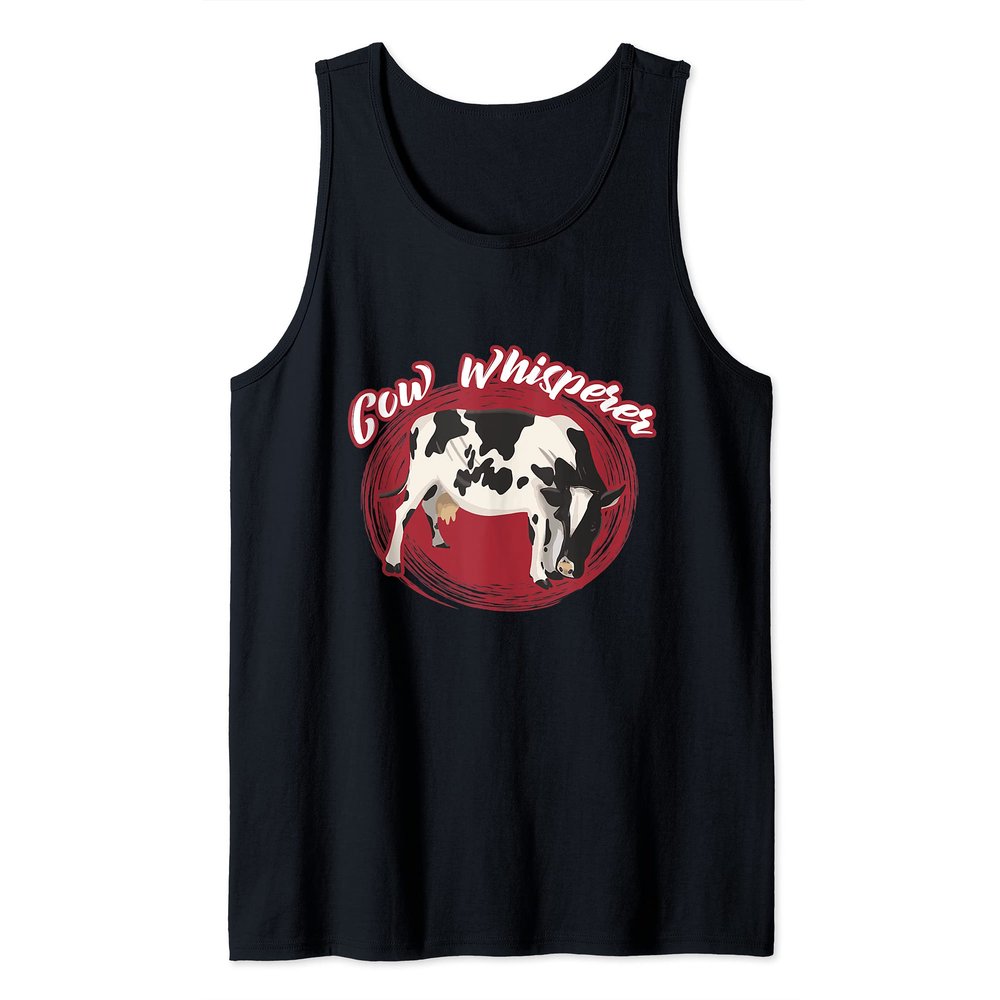 Funny Cow Whisperer Dairy Products Milk Produce Dairy Tank Top