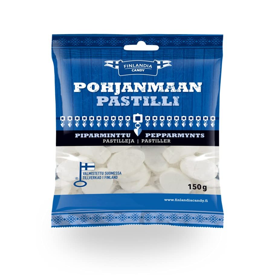 10 x 150g Finlandia Candy Pohjanmaan Pastilli peppermint pastilles
