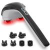 Snailax Cordless Handheld Back Massager with Heat,Deep Tissue Percussion Massager for Neck,Back Shoulder,Calf,Legs, 3 Sets of Dual Pivoting Heads, Gifts for Women,Men view 1