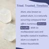 Mi Nature Alum Powder Potassium (Fitkari/Phitkari) -100% Natural Skincare for Acne, Odor Control & Water Purification Face Mask for |Pore Refining 100g |Face Pack Powder |Cruelty-Free view 2