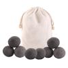 wool Dryer Balls, Reusable Tumble Dryer Balls 100% Organic New Zealand Wool Handmade, Natural Fabric Softener Alternative, Reduce Wrinkles, Shorten Drying Time, Hypoallergenic, Safe (Black, 8pcs) view 1