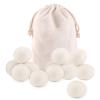 wool Dryer Balls, Reusable Tumble Dryer Balls 100% Organic New Zealand Wool Handmade, Natural Fabric Softener Alternative, Reduce Wrinkles, Shorten Drying Time, Hypoallergenic, Safe (White, 12pcs) view 1
