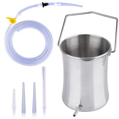 Stainless Steel Enema Bucket KIT , Premium Non-Toxic Stainless Steel Enema Bucket Kit, Superior Reusable Enema Kit, Suitable for Home, Water & Coffee Colon Cleansing1.8 Quart