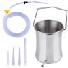 Stainless Steel Enema Bucket KIT , Premium Non-Toxic Stainless Steel Enema Bucket Kit, Superior Reusable Enema Kit, Suitable for Home, Water & Coffee Colon Cleansing1.8 Quart view 1
