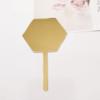 12PCS Blank Hexagon Acrylic Cake Toppers, Personalised Cake Topper, DIY Cake Topper, Cake Topper Blanks for Wedding, Birthday Festival Party Cake Decorations (Gold Mirror) view 1